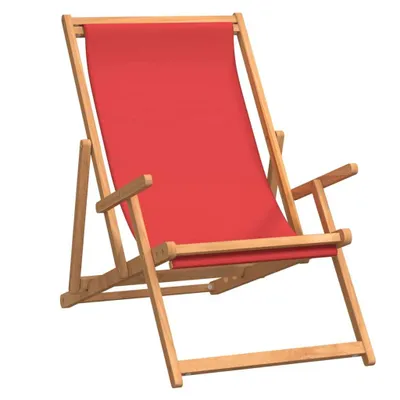 Zdjęcie produktu dla VidaXL 317700, Taras, Obite siedzisko, Poliester, Drewno tekowe, Czerwony, 600 mm, 1260 mm
