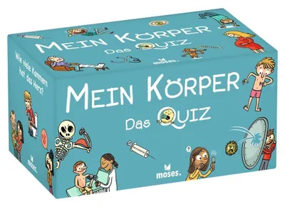 Produktbild von Mein Körper Das Quiz Kinder Wissensquiz mit 100 spannenden Fragen Wissensspiel über den menschlichen Körper Ratespiel für clevere Kids ab 8 Jahren