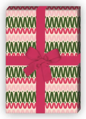 Produktbild von Designer Geschenkpapier Set, Dekorpapier im Batik zickzack, rosa - G8735, 32 x 48cm