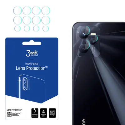 Produktbild von 3mk Hybridglas Lens Protection für Realme C35 Kamera Objektiv Kameralinse 0,16mm 6H (4 Stück)