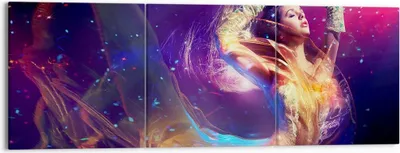 Produktbild von Bild auf Leinwand - Leinwandbild - Schönheit Disco Mode Make-up - 150x50cm - Wand Bild - Wanddeko - Leinwanddruck - Bilder - Kunstdruck - Wanddekoration - Leinwand bilder - Wandkunst - CA150x50-2143
