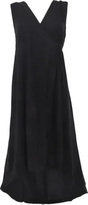 Produktbild von Luftiges Boho Sommerkleid, Einfarbiges Wickelkleid - Schwarz, Damen, Viskose, Kleider