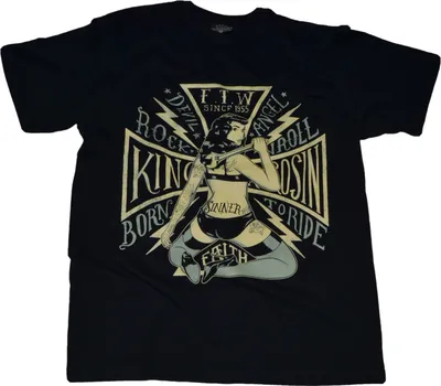 Produktbild von King Kerosin T-Shirt Born To Ride Black-S