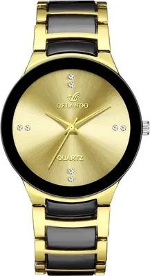 Image de Montre FR-25975 - Élégance Noir et Or KP25975