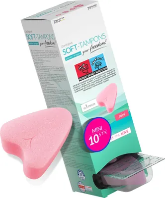 Produktbild von JOYDIVISION Soft-Tampons mini | 10 Stück | fadenlose Tampons Für Sport, Schwim Men & Spa | Men struationsschwämmchen ultra soft | leichtes Einführen & Entfernen | Mini Softtampon Ohne Faden