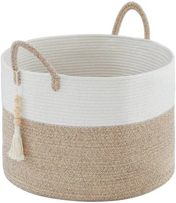 Obrázek produktu pro Velký 65litrový koš na prádlo, hnědý, 50 x 33 cm, do obývacího pokoje, na hračky