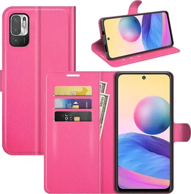 Produktbild von König Design Hülle kompatibel mit Xiaomi Redmi Note 10 5G Kunstleder Handyhülle - Handy Case Rot