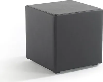 Produktbild von Sitzwürfel Sitzhocker Schminkhocker Hocker Sessel Kunstleder Grau 45x45 cm
