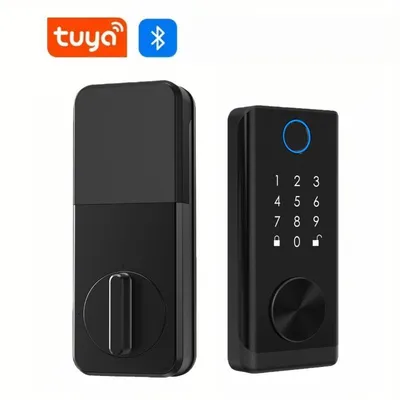 Produktbild von Intelligentes Türschloss mit fünf Entriegelungsmethoden: Fingerabdruck, Passcode, Proximity-Karte, mechanischer Schlüssel , Entriegelung über die Tuya