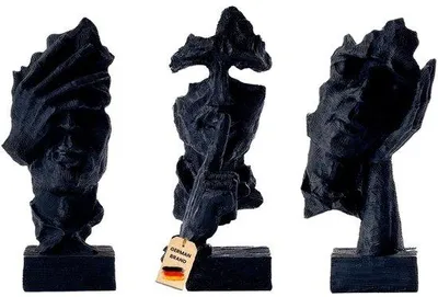 Immagine prodotto di Set di 3 sculture d'arte moderna (nero)