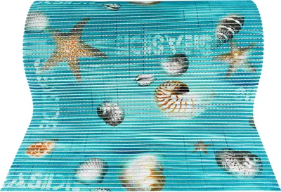 Produktbild von Weichschaummatte Bad 65x100 cm - Seaside - Badematte aus weichem, atmungsaktivem PVC - Antirutschmatte Bad für Innen- und Außenbereiche - Badteppich Weichschaum mit sicherem Halt auch bei Nässe