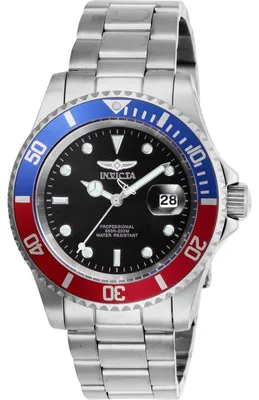 Zdjęcie produktu dla Invicta Pro Diver 47354 Zegarek Męski - Mechanizm Kwarcowy - Stal Nierdzewna z Czarną Tarcza - 40 mm