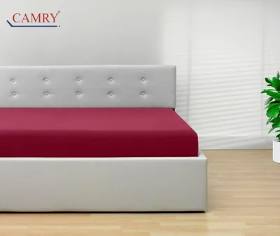 Produktbild von Carmy Spannbettlaken Jersey 180x200 - 200x200 cm Bordeaux 100% Baumwolle
