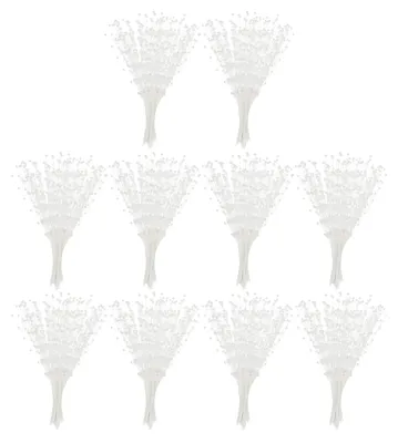 Perlenstäbe für Blumensträuße, 100 Stück, 4 mm, Weiß, 23 cm