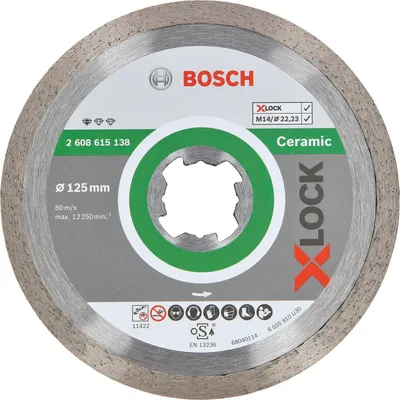 Zdjęcie produktu dla Bosch 2 608 615 138, Tarcza tnąca, Kamień, Dachówka, Bosch, 2,22 cm, 12,5 cm, 1,6 mm