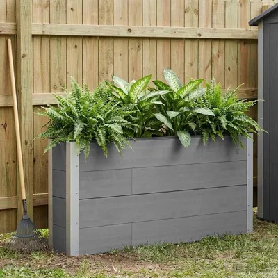 Image de Maison Exclusive - Potager surélevé gris 150 x 30 x 72 cm