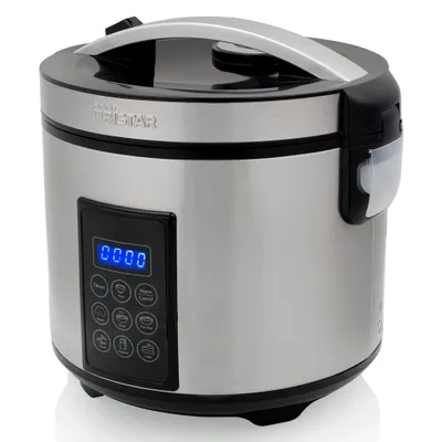 Produktbild von Tristar Digitaler Reiskocher und Dampfgarer RK-6138 900W 2,2 L Silbern