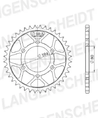Produktbild von Stahl-Kettenrad Supersprox 520 - 30Z (schwarz) RFE-1478:30-BLK|ID 80,0 LK 104,0 6-Loch/3-Loch