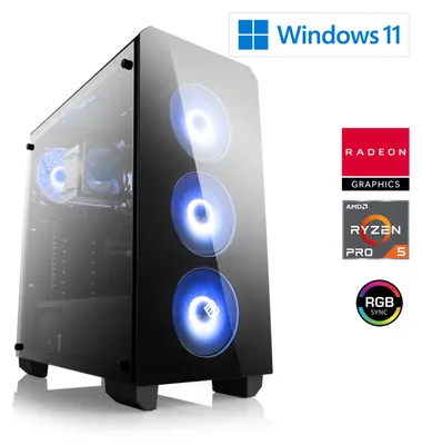 Produktbild von Gaming PC M12920H / AMD Ryzen 5 Pro 5655G, 6x 3900 MHz / AMD  / 32 GB DDR4 RAM / M.2 SSD 1000 GB - Windows 11 Home
