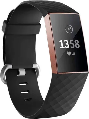 Produktbild von Go Go Gadget – Waffelband – passend für Fitbit Charge 3 Sport – Schwarz – ML