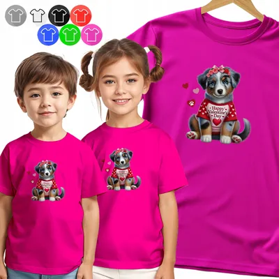 Produktbild von Kinder T-Shirt - SZCZENIAK Z SERDUSZKAMI für Kinder - XL