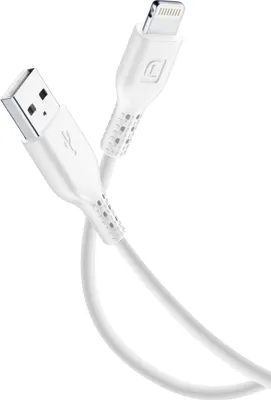Produktbild von Cellularline Power Cable 300cm - Lightning Lightning-Kabel zum Laden und für die Datenübertragung, 3 m, Lightning, USB A, Weiß, 100 g, 3000 mm