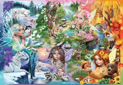 Productafbeelding van Bluebird Puzzle, Puzzel: Een seizoen van feeën - 1000 stukjes