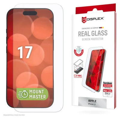 Obrázok produktu pre Displex 02250, Apple, iPhone 17, Odolný voči nečistotám, Odolné proti nárazu, Odolné proti poškriabaniu, Priehľadná, 1 kusov