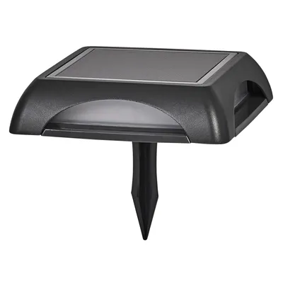 Produktbild von Ledvance LED Solar Außen-/Wandlampe & Erdspieß Endura Style Utili Square Dunkelgrau Ø14cm IP65 1,2W 60lm warmweiß 3000K dimmbar