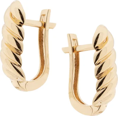 Produktbild von Ohrringe gewunden aus 585er Rotgold, Goldschmuck für Damen
