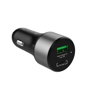 Immagine prodotto di Crong Car charger USB-C PD 45W + USB QC 3.0 18W black