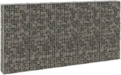 Produktbild von vidaXL Gabionová stena s krytom z pozinkovanej ocele 300x30x150 cm