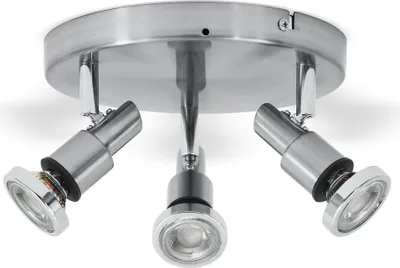 Obrázok produktu pre Stropné bodové svietidlo - 14,4 W, 1200 lm, LED, otočné, IP44, teplá biela, matný nikel