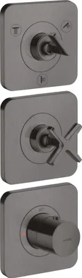 Image de hansgrohe AXOR Citterio E module thermostatique 38 x 12 encastré pour 3 consommateurs avec 3 rosaces individuelles, 36704340