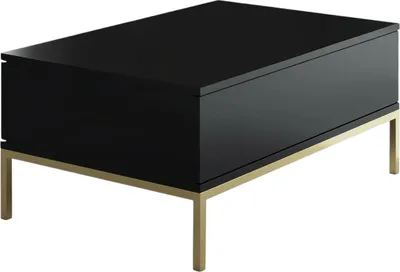 Image de Vespero - Table basse, 90x60x40h cm Noir, un compartiment