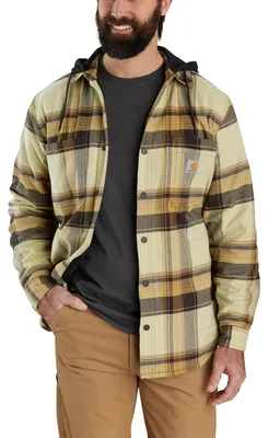 Produktbild von Carhartt Herren Übergangsjacke Flannel Sherpa-Lined Hooded, Farbe:dark brown, Gr