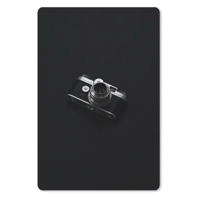 Produktbild von MuchoWow® Mauspad Mousepad Schwarz - Kamera - Design - Weiß 18x27 cm - Mousepads - Maus Mat - Pad - Mausunterlage