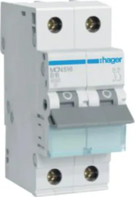 Immagine prodotto di Interruttore LS Hager 1P+N 6kA C-16A 2M, 1 pz.