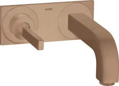 Immagine prodotto di hansgrohe AXOR Citterio mitigeur monocommande de lavabo encastré, bec verseur 225mm, plaque pour montage mural, 39115310, 39115310