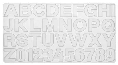 Produktbild von Glorex Silikon-Form Buchstaben und Zahlen
