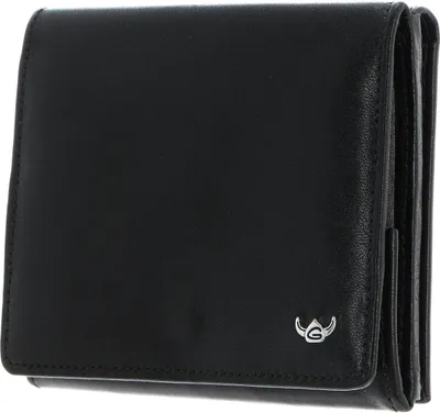 Image de Golden Head porte-monnaie boîte viennoise Colorado RFID Protect Billfold Coin Wallet With Large Coin Compartment Black noir