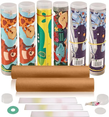 Productafbeelding van Kaleidoscoop doe-het-zelf set voor kinderen - 8-delig - Kaleidoscoop kinderfeestje gastencadeautjes - Zelf Bouwen