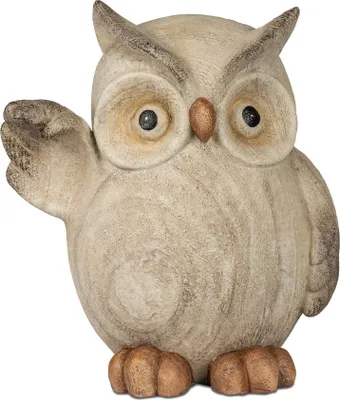 Produktbild von Dekofigur Eule WOOD in Holzoptik H. 26cm braun aus Kunststein Formano H25