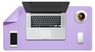 Image de Tapis de souris XL, grand tapis de souris, sous-main pour ordinateur portable, sous-main de bureau, réversible, en cuirPolyuréthaneimperméable, 70 x 35 cm, violet