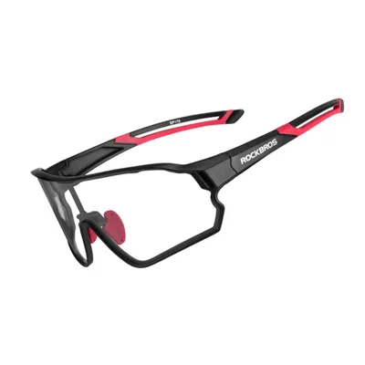Image de Lunettes de vélo photochromiques Rockbros 10035, UV400, noir-rouge