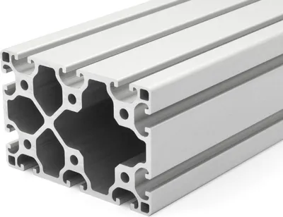 Produktbild von Länge 60mm - Aluminiumprofil 80x120L I-Typ Nut 8 (leicht), silber eloxiert -. Aluminium Profil 80x120 Alu Profile 80 x 120 Montage- Systemprofil