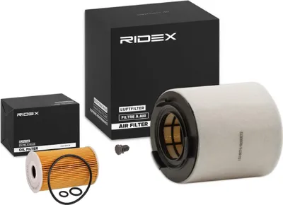 Produktbild von RIDEX Filterset Inspektionspaket Filtersatz für VW GOLF VI (5K1) Golf V Schrägheck (1K1) Polo Schrägheck (6R1, 6C1) TIGUAN (5N) Passat Variant (3C5)