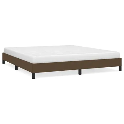 Produktbild von vidaXL Bettgestell ohne Matratze Dunkelbraun 180x200 cm Stoff