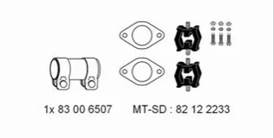 Produktbild von Hjs Montagesatz, Abgasanlage  82 12 2233