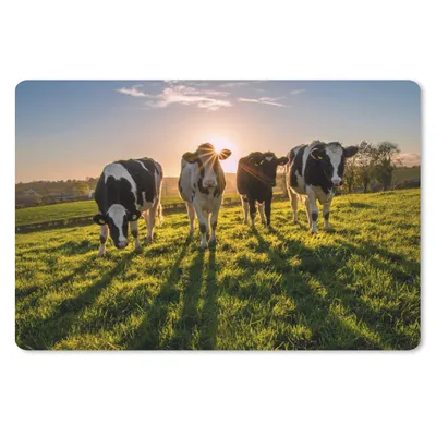 Produktbild von MuchoWow® Mauspad Mousepad Kühe - Sonne - Gras - Tiere - Bauernhof 27x18 cm - Mousepads - Maus Mat - Pad - Mausunterlage - Büroartikel - Desk Matten